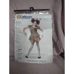 Girl Youth Voodoo Dolly Halloween Costume  medium 8-10